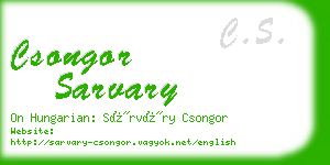 csongor sarvary business card